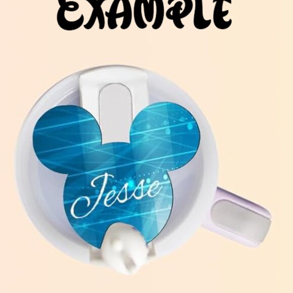 Stanley Disney Head Mickey Ears Name Plate Cover 40oz - Picture 2 of 2